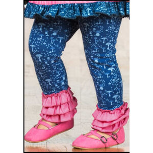 New Matilda Jane In My Element Ruffle Legging 3-6 months Make Believe Blue Pink